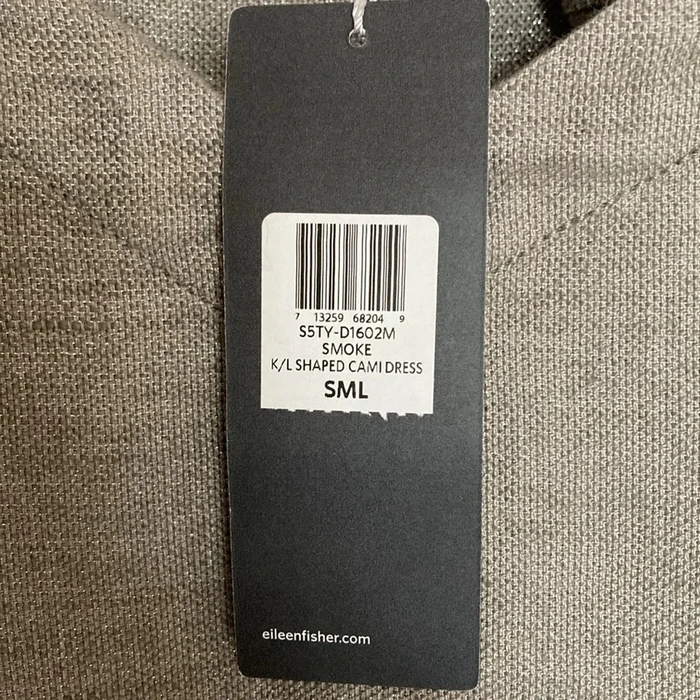 Eileen Fisher Twinkle Metallic  Linen Mini Slip Dress small petite Style #SOTY-2 - Picture 5 of 11